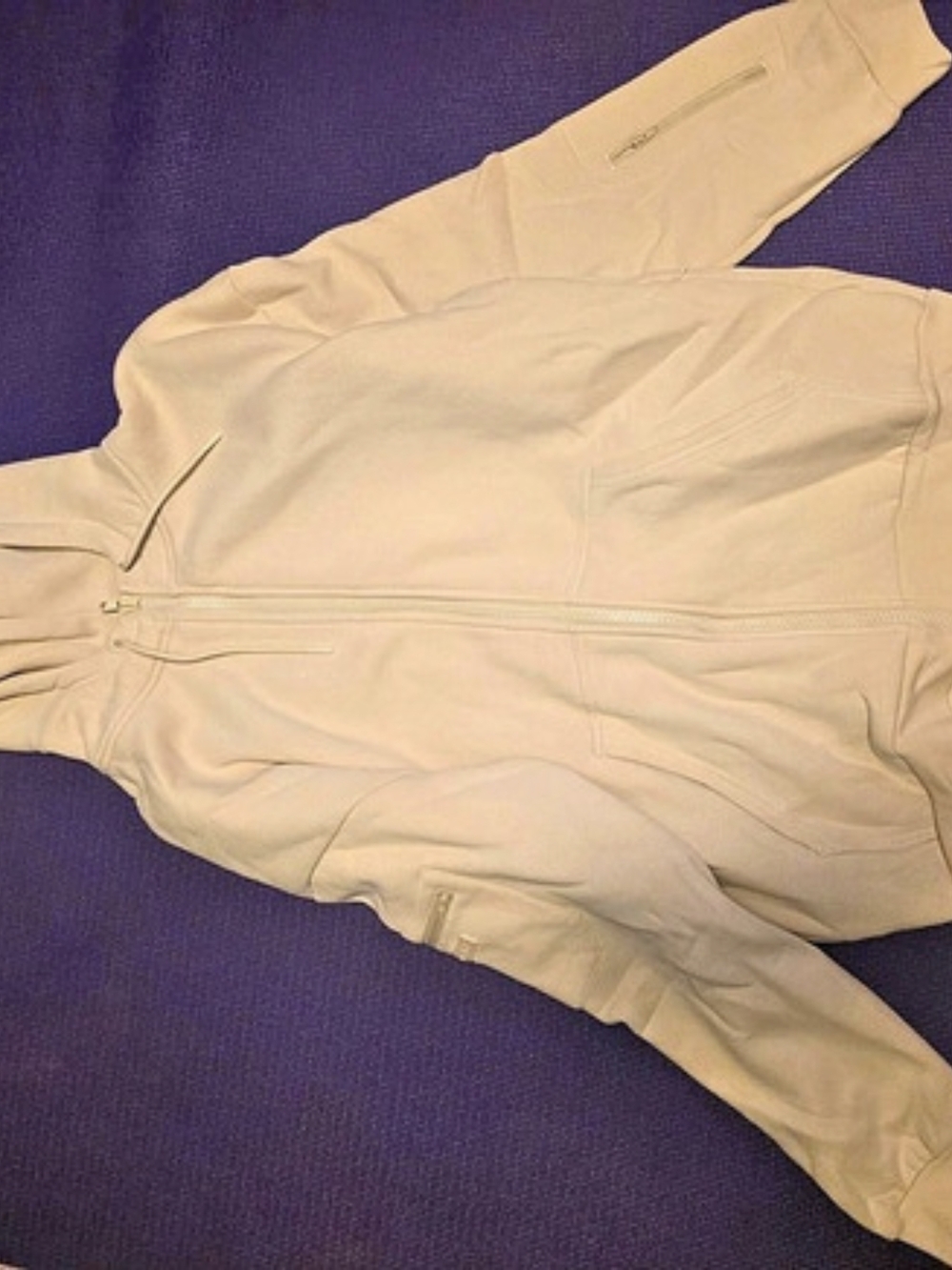 Cream Hooded Zip Jacket